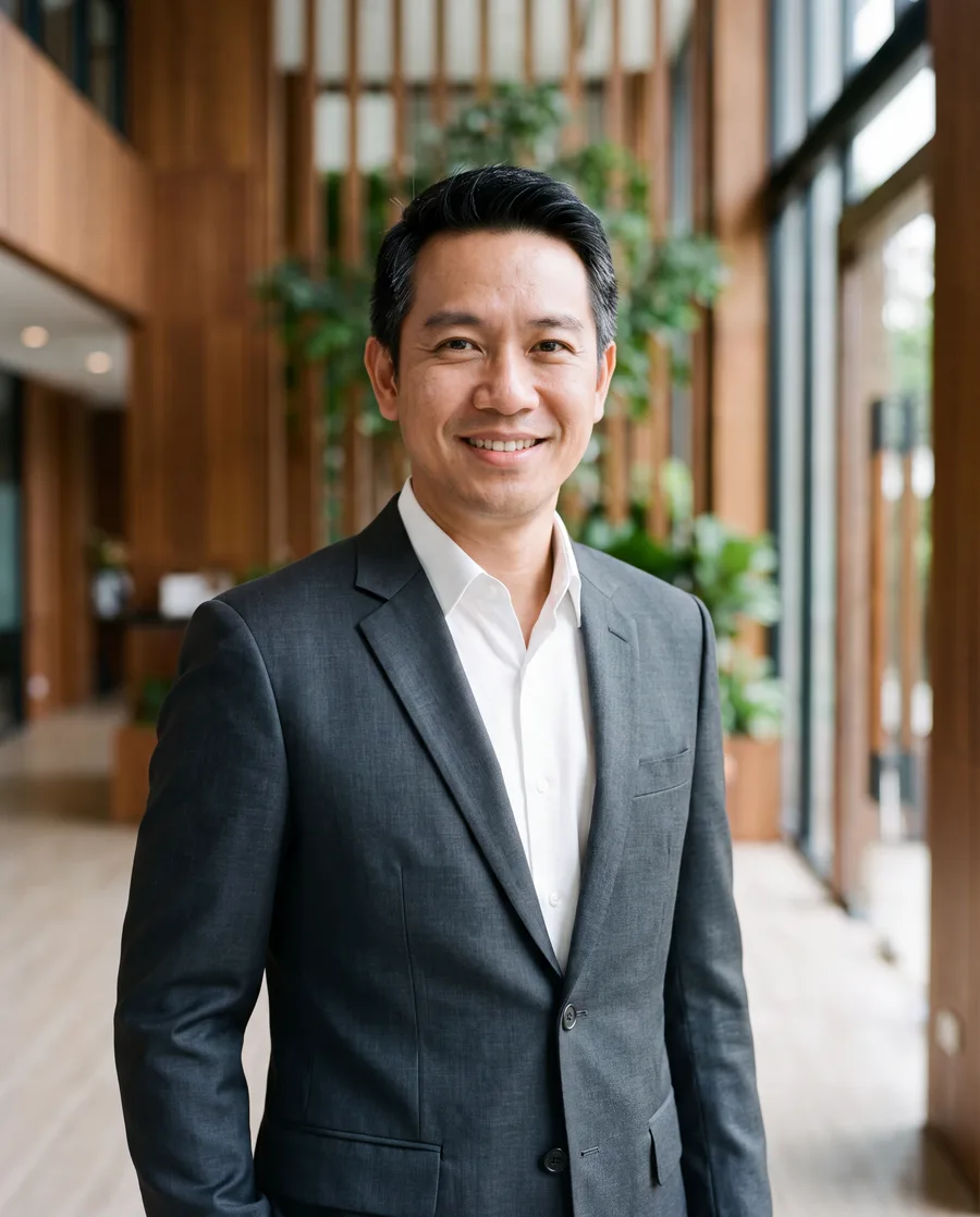 ผลงาน AI — พอร์ตเทรตผู้บริหารสำหรับโปรไฟล์ธุรกิจ